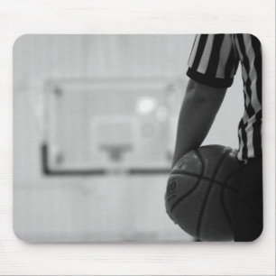 Referee Time out (Basketball) Black and White Mous Mouse Mat