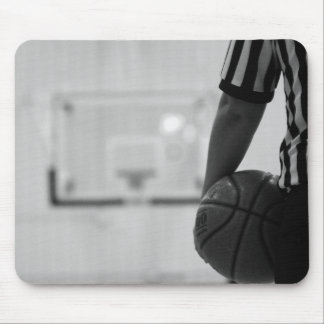 Referee Time out (Basketball) Black and White Mous Mouse Mat