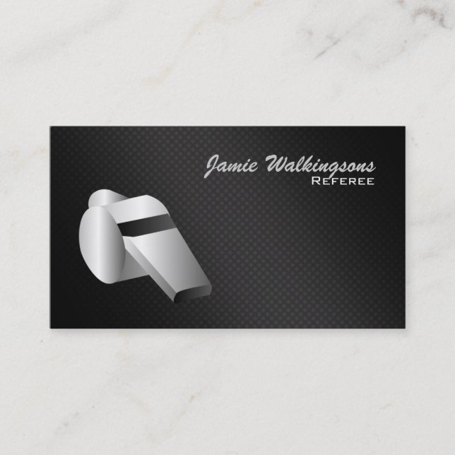 Referee Whistle Business Cards (Front)
