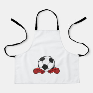 Referee whistle & Soccer ball Apron