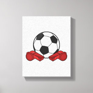 Referee whistle & Soccer ball Canvas Print