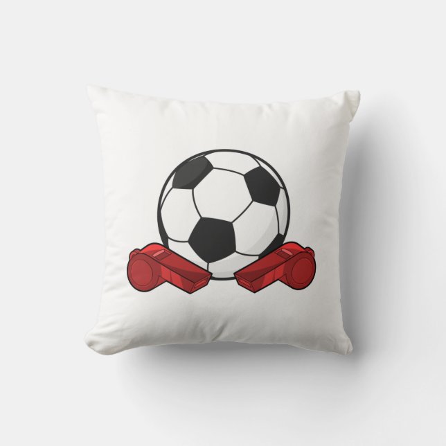 Referee whistle & Soccer ball Cushion (Front)