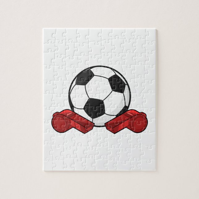 Referee whistle & Soccer ball Jigsaw Puzzle (Vertical)