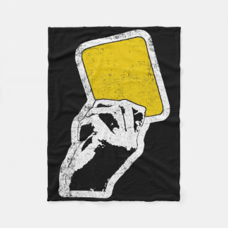 Referee Yellow Card Coach Sports Football Soccer  Fleece Blanket