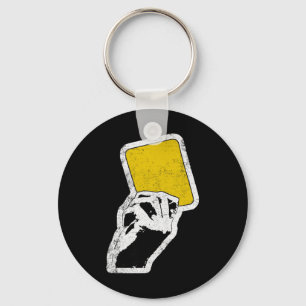 Referee Yellow Card Coach Sports Footbyll Soccer Key Ring