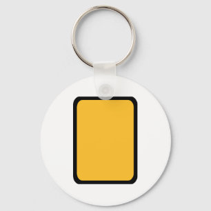 Referee yellow card key ring