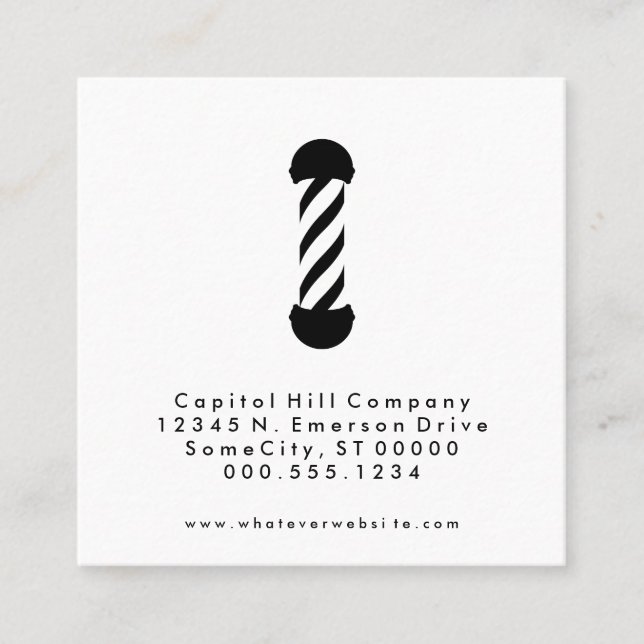 referral barbershop square card (Front)