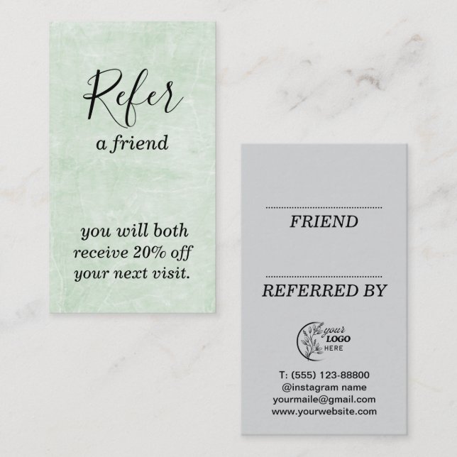 Referral Card (Front/Back)