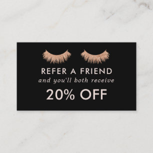 Referral Card Eyelashes Makeup Artist
