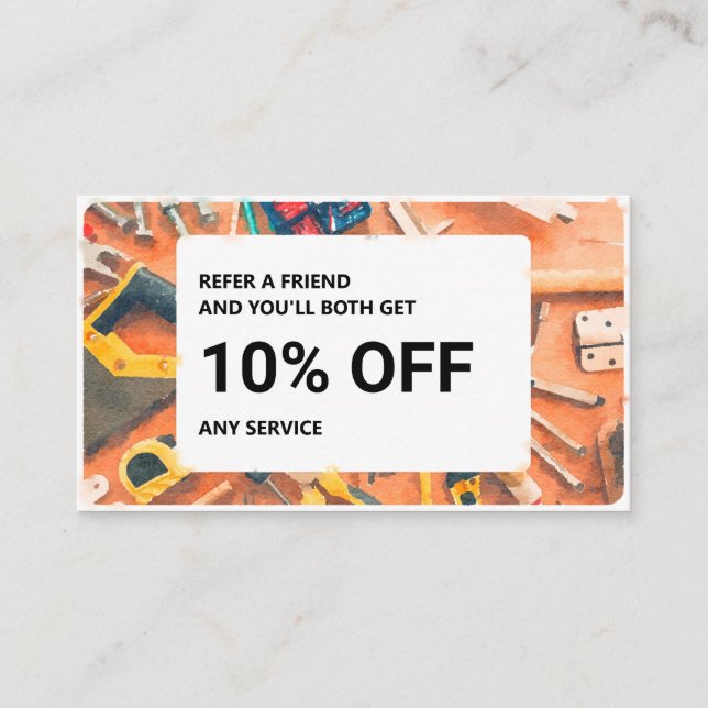 Referral Card: Handyman Services Business Card (Front)