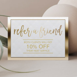 Referral Card   Modern Gold Framed