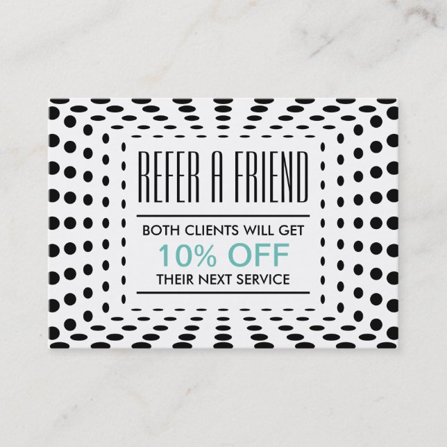 Referral Card | Modern Halftone Dots (Front)