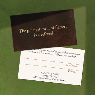 Referral Card Professional Entrepreneur Leather