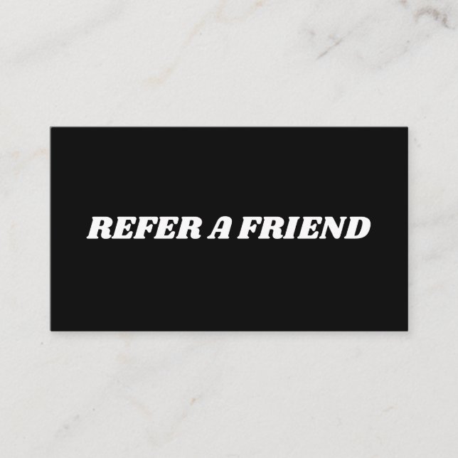 Referral Card REFER A FRIEND (Front)