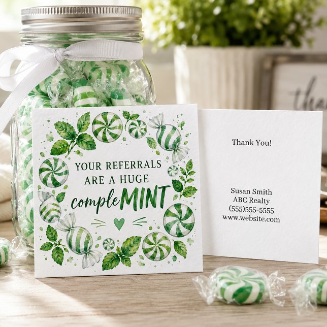 Referral Comple MINT Pop By Card (Comple - MINT referral thank you pop by card)