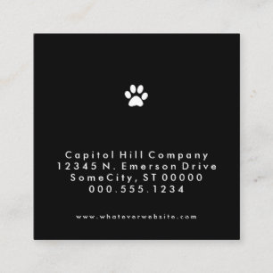 referral pet paw square card
