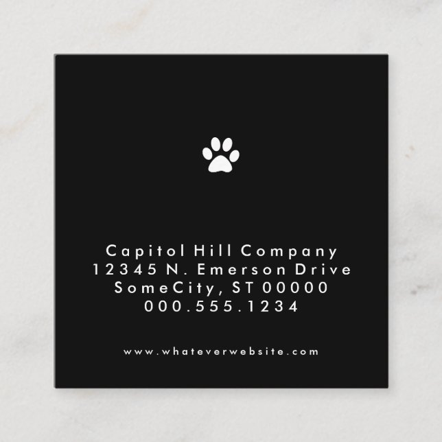 referral pet paw square card (Front)