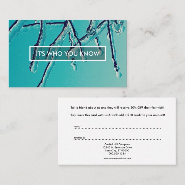 referral program winter icicles (Front/Back)