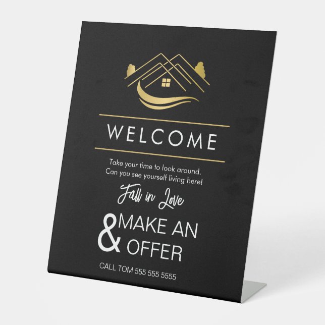 Referral Real Estate open house Pedestal Sign (Front)