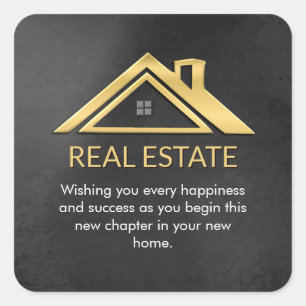 Referral Real Estate Thank You business Square Squ Square Sticker