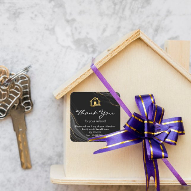 Referral Real Estate Thank You business Square Squ Sticker (Creator Uploaded)