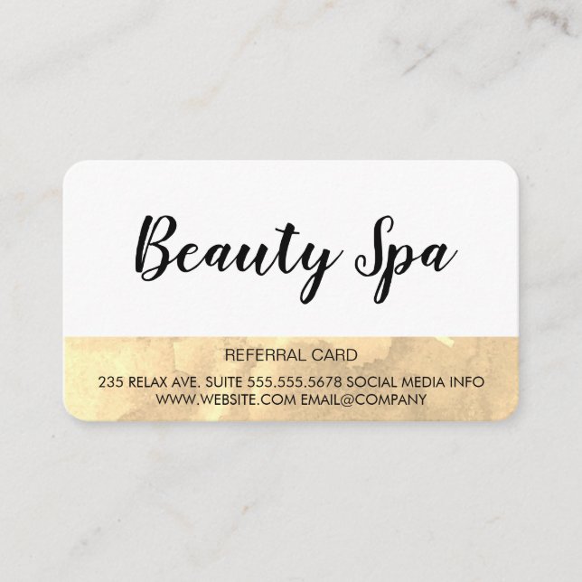 Referral / Sepia Watercolor Card (Front)