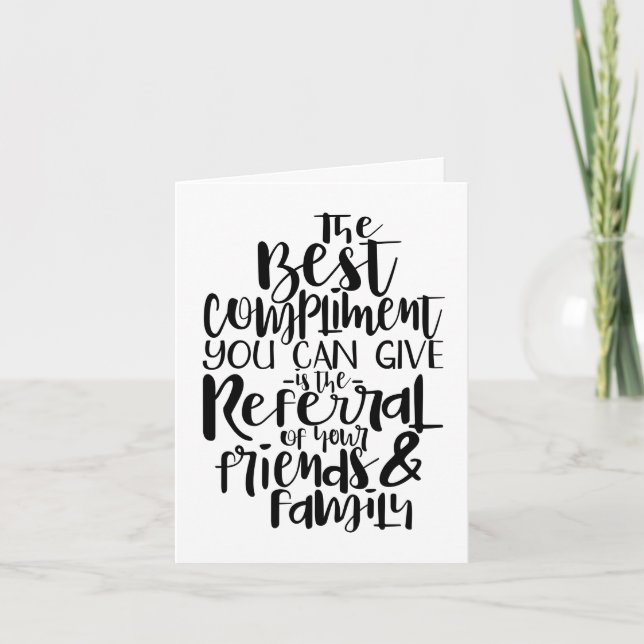Referral Thank You Card, Chiropractic Card, Card (Front)