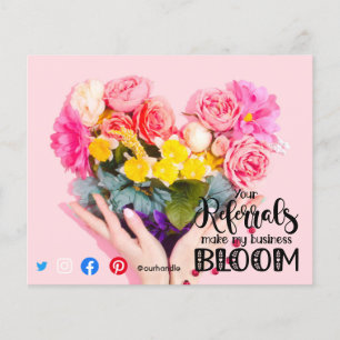referrals make me bloom mailer real estate promo f flyer