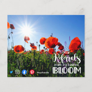 referrals make me bloom mailer real estate promo f flyer
