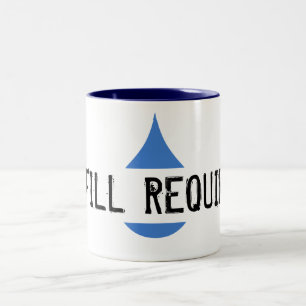 REFILL REQUIRED Blue Stilistic Drop Two-Tone Coffee Mug