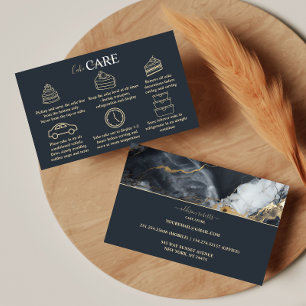 Refined Black Gold Business Branding Cake Care  Card