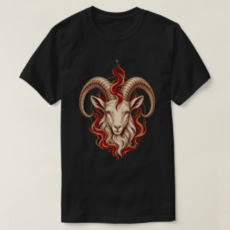 Refined Burgundy Yin Fire Goat T-Shirt