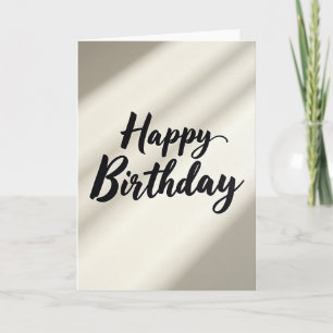 Refined Calligraphy Birthday Card