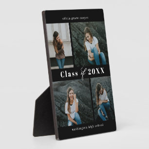 Refined Collage EDITABLE COLOR Graduation Plaque