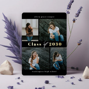 Refined Collage Foil Graduation EDITABLE COLOR Foi