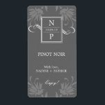 Refined Elegance Wedding Wine Labels<br><div class="desc">More colours and design options are available.</div>