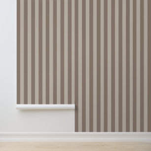 Refined Elegant Beige Grey Stripes Wallpaper