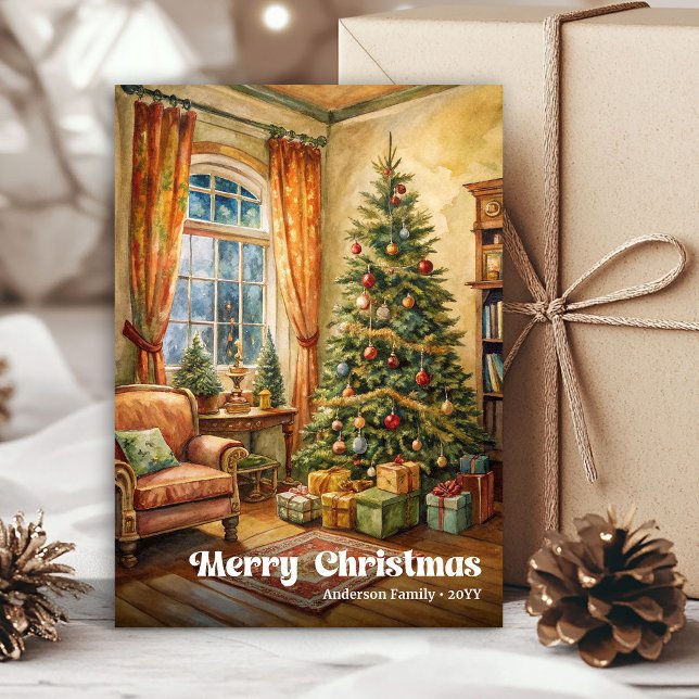 Refined festive scene card classic red green charm (Refined festive scene card classic red green charm

)