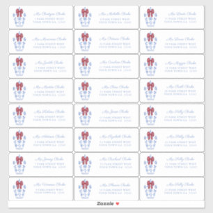 Refined Ginger Jar Red Bow Holiday Cards Address