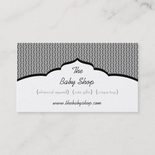 Refined Glam Business Card, Black Business Card (Front)