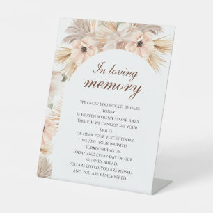 Refined Half Arch Remembrance In Loving Memory Pedestal Sign