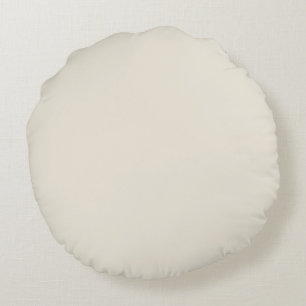 Refined Ivory Solid Colour Shade Hue SW 0050 Round Cushion