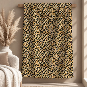 Refined Leopard Skin Print Cozy Throw Blanket