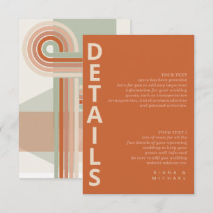 Refined Lines Geometric Details Terra Cotta ID983 Enclosure Card