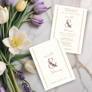 Refined Luxurious Minimalist Floral & Symbol Invitation