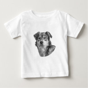 Refined Monochrome Large Mixed Breed Canine Baby T-Shirt