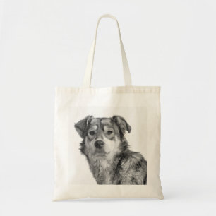 Refined Monochrome Large Mixed Breed Canine Tote Bag