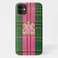 Refined Monogrammed Pink and Green Plaid