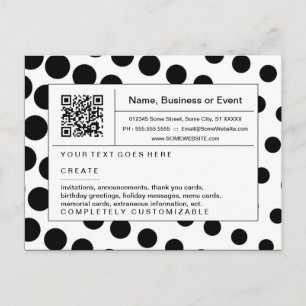 refined QR code : black and white halftone Invitation Postcard