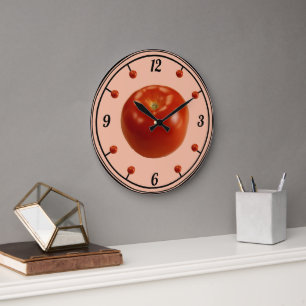 Refined Red Tomato Large Clock